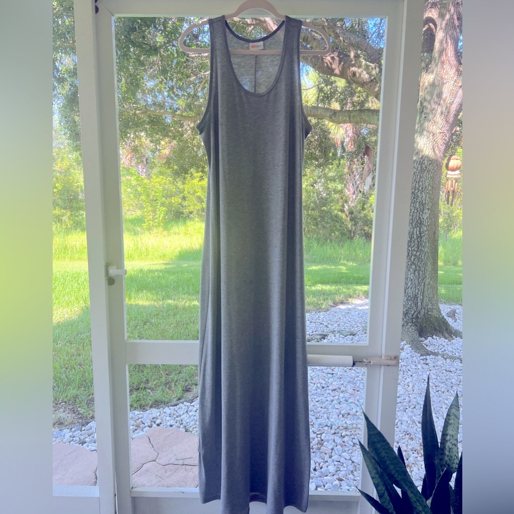 LuLaRoe Dani Dress in Heather Gray